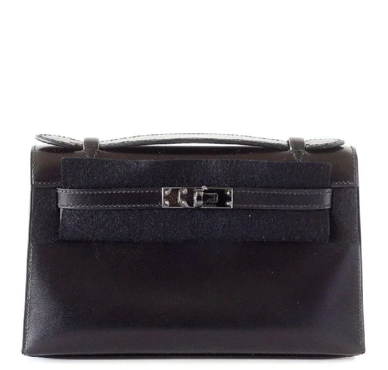 Hermès Pochette Kelly Black Special Order Bag