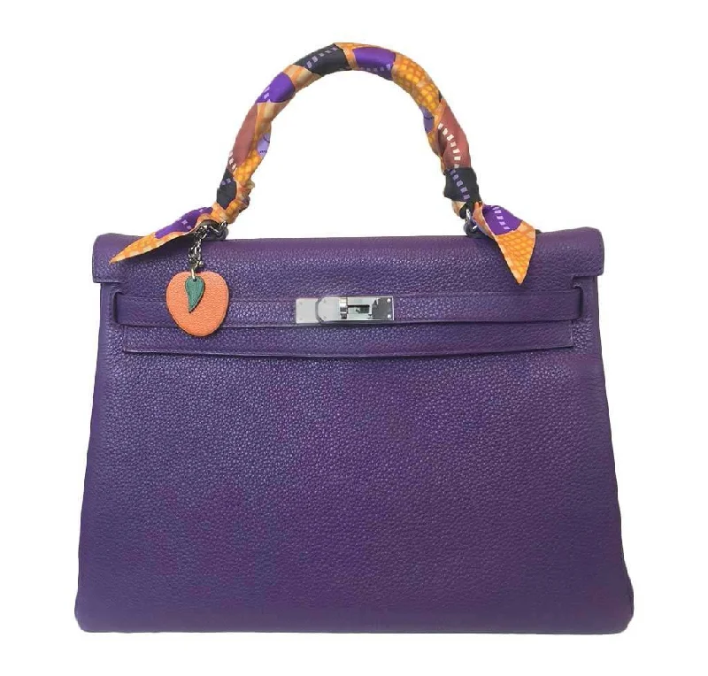 Hermès Kelly 35 Ultraviolet Bag PHW