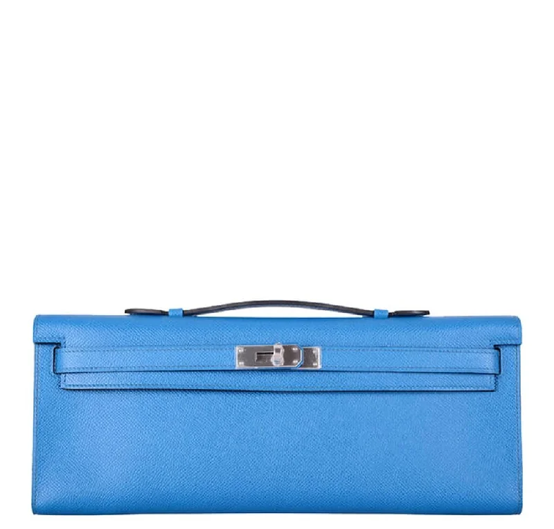 Hermès Kelly Cut Bag Blue Izmir