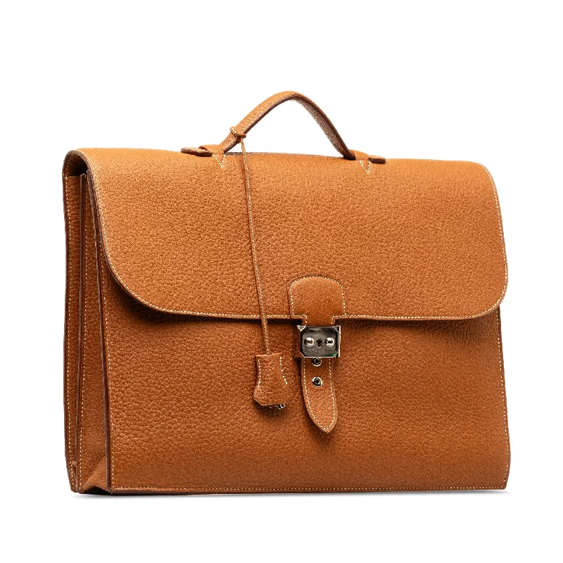 Hermes Taurillon Clemence Sac a Depeches 38 Business Bag