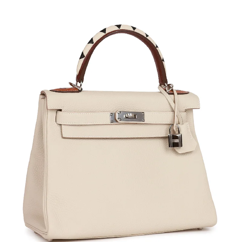 Hermes Kelly Retourne 28 Craie Au Gallop Togo Palladium Hardware