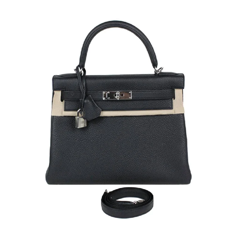 Hermès Kelly 28 Black Togo Bag PHW