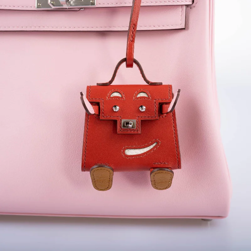 Hermès Micro Kelly Quelle Idole Bag Charm Rose Sakura, Sanguine, Nata, Sesame, Tadelakt Leather- 2021, Z