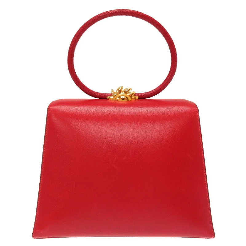 Hermes Sun Box Calf Rouge Viff Gold Hardware Vintage Handbag Bag Red