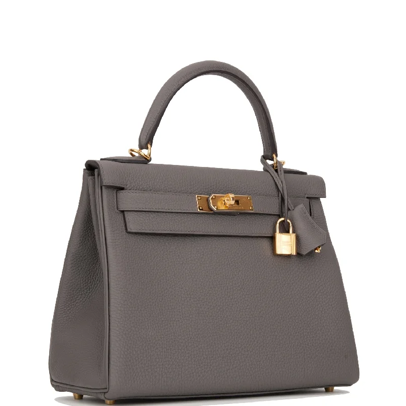 Hermes Kelly Retourne 28 Etain Togo Gold Hardware