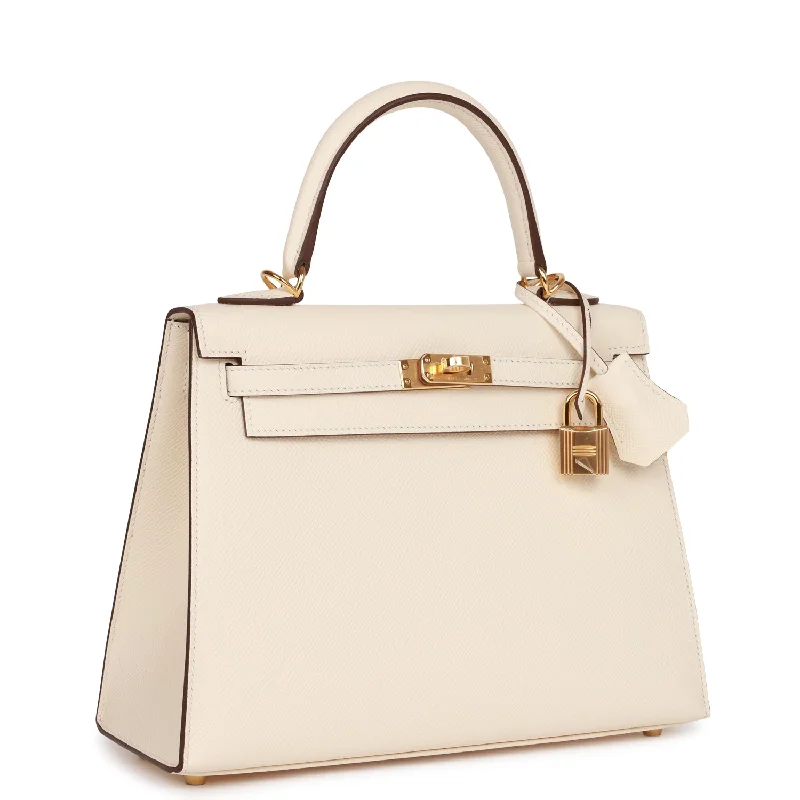 Hermes Kelly Sellier 25 Nata Epsom Gold Hardware