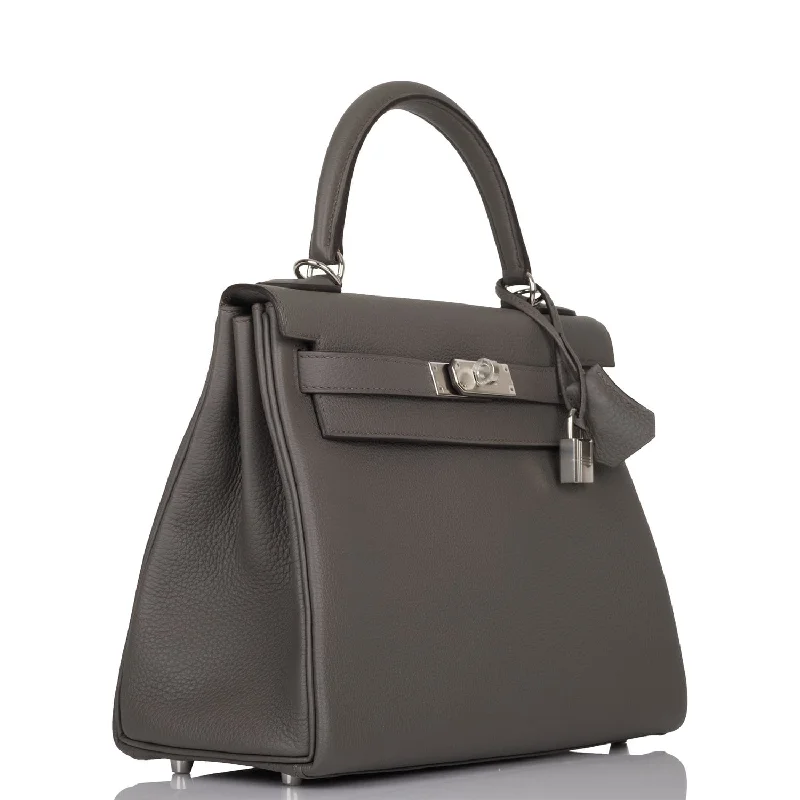 Hermes Kelly Retourne 28 Etain Togo Palladium Hardware