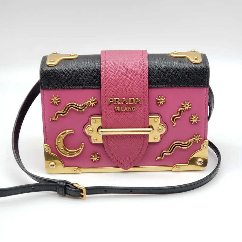 Prada Cahier Leather  Shoulder Bag