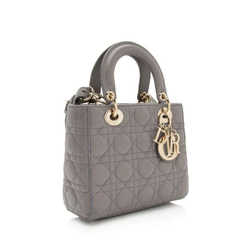 Dior Lambskin My ABCDior Small Lady Dior Tote (SHF-M3kW71)