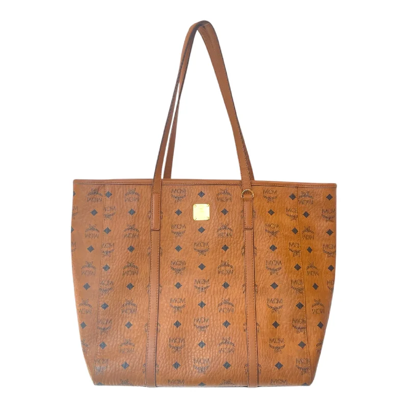 MCM/Tote Bag/Monogram/Leather/CML/TAN/LITE BROWN/GLD PLATEE