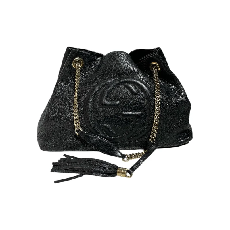 GUCCI/Bag/Leather/BLK/Gucci Soho Leather Bag Black