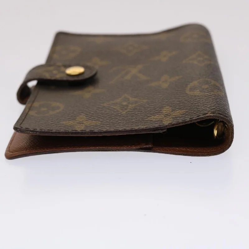 LOUIS VUITTON Monogram Agenda PM Day Planner Cover R20005 LV Auth 46411