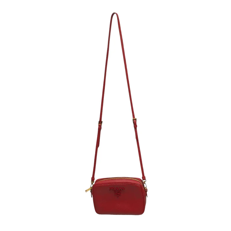 PRADA/Cross Body Bag/RED/GOLD HARWARE / RED LOGO