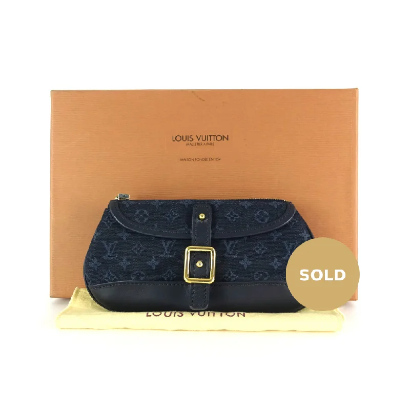 Anne Sophie Mini Lin Canvas Clutch Bag