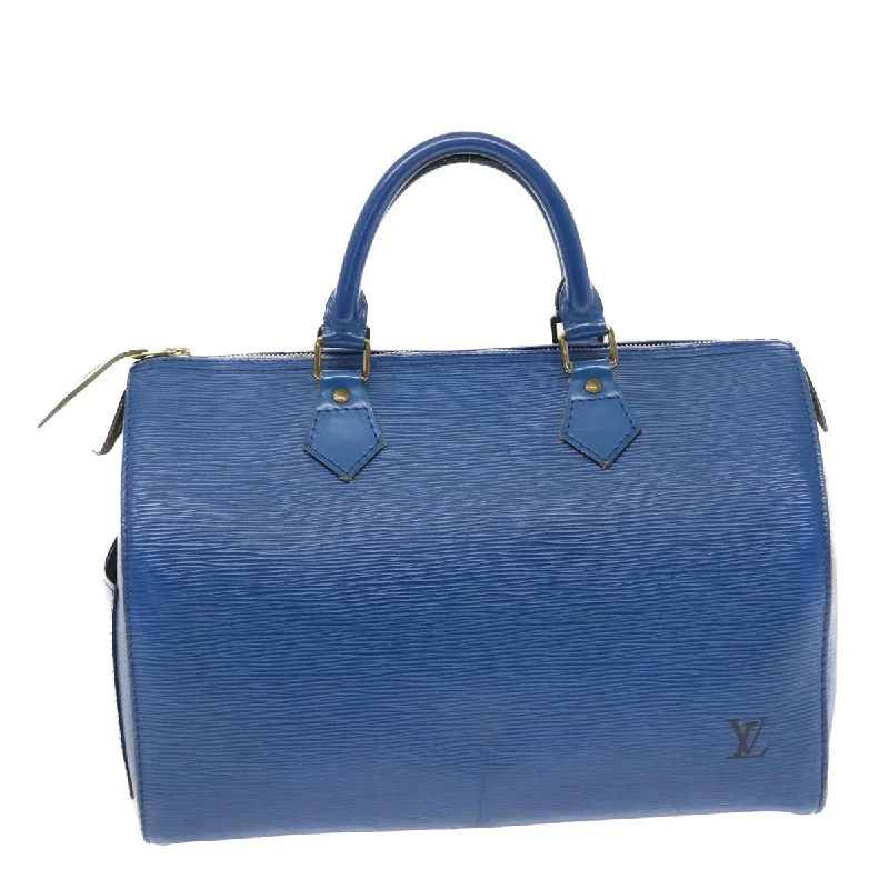 LOUIS VUITTON Epi Speedy 30 Hand Bag Toledo Blue M43005 LV Auth 49660