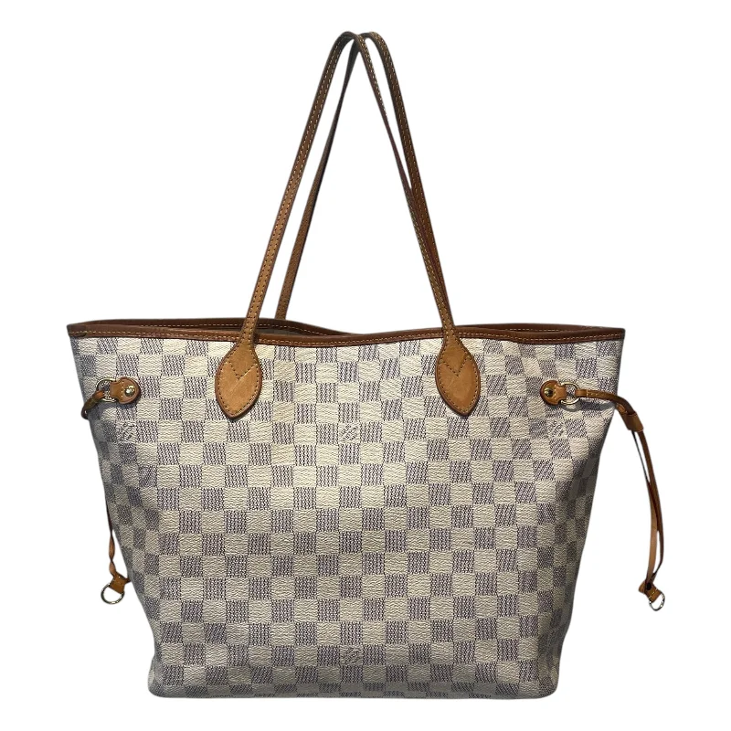 LOUIS VUITTON/Tote Bag/Gingham Check/WHT/AZURE DAMIER NEVERFULL MM