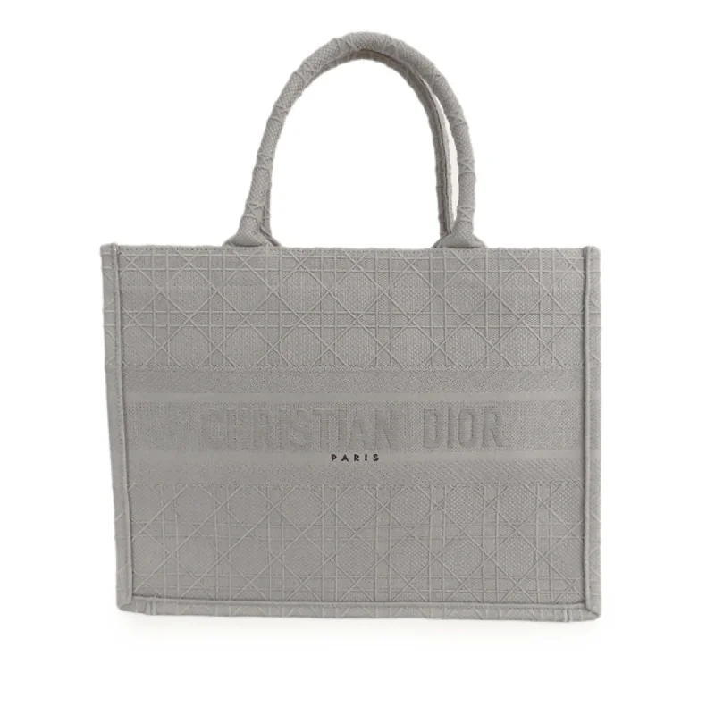 Dior Medium Cannage Embroidered Book Tote (SHG-28ICrL)