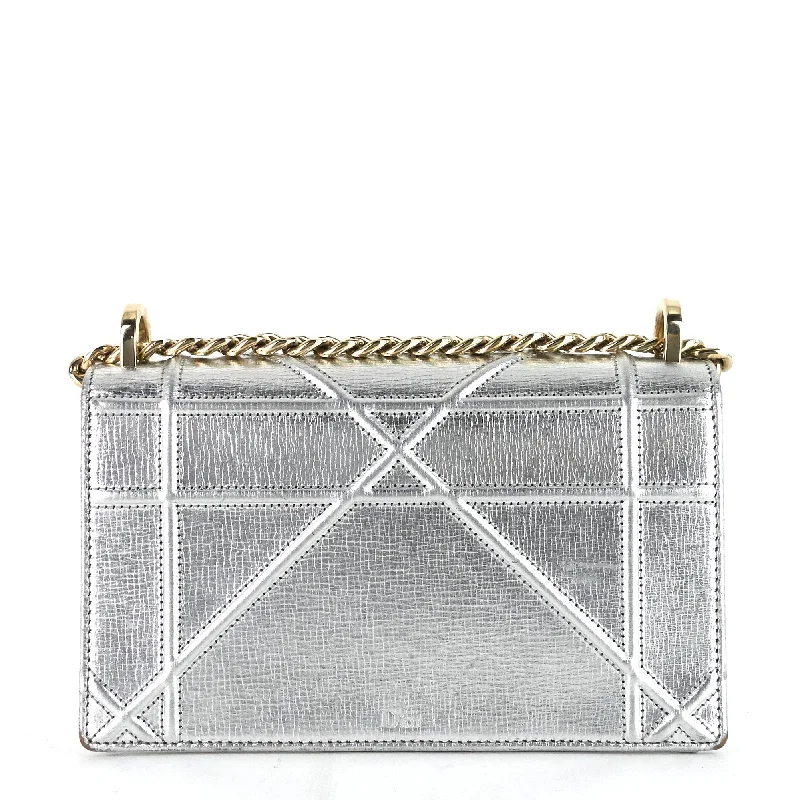 Diorama Metallic Leather Flap Bag