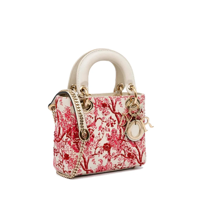 Dior Mini Floral Toile de Jouy Lady Dior (SHG-Kfg3ki)