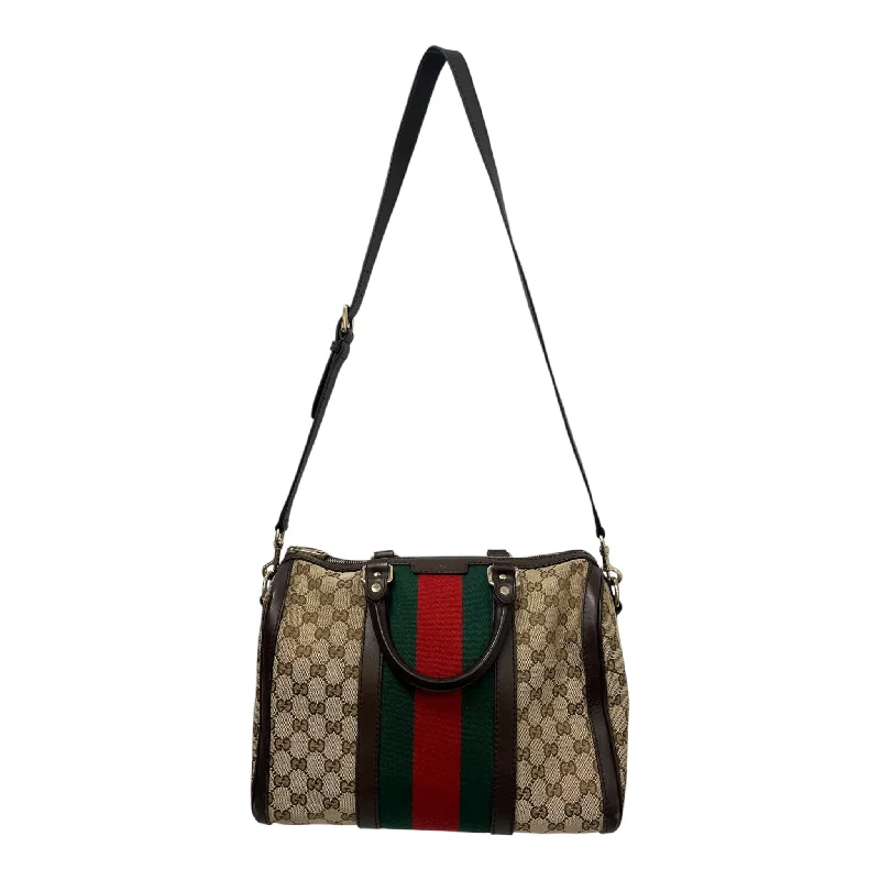 GUCCI/Cross Body Bag/XL/Monogram/BRW/OPHIDIA BOSTON BAG