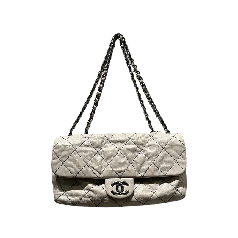 CHANEL/Hand Bag/S/Leather/WHT/