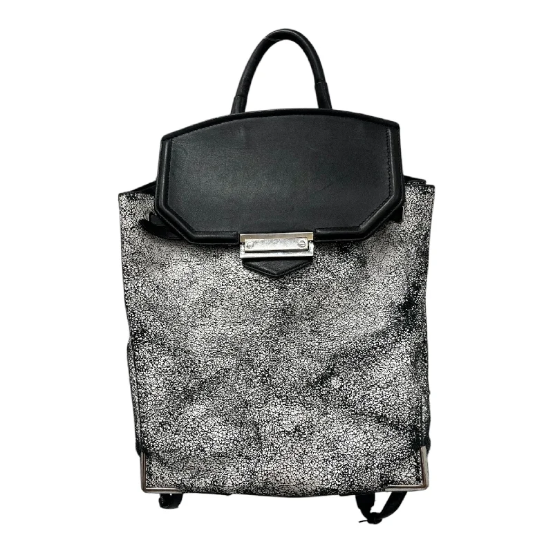 Alexander Wang/Backpack/M/Leather/WHT/PAINT CRACKING ALL OVER