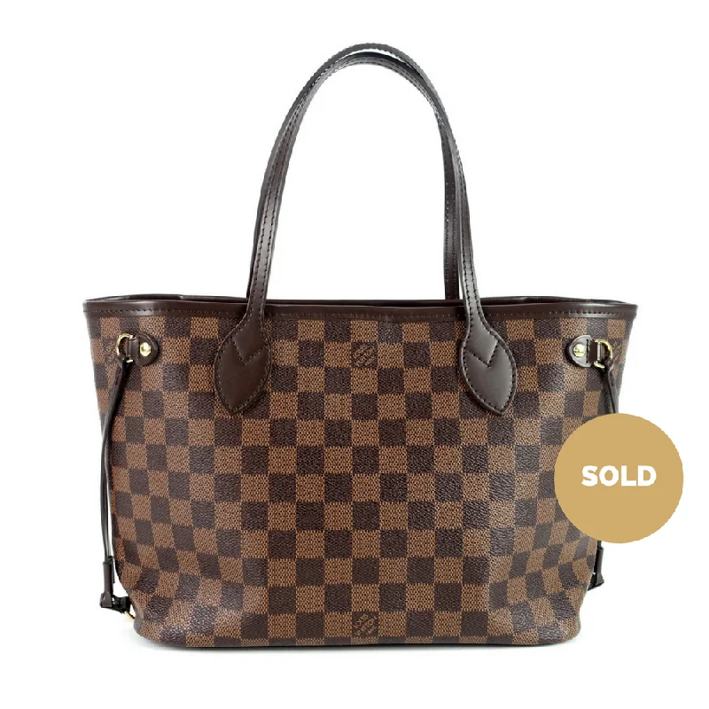 Neverfull PM Damier Ebène Canvas Shoulder Bag