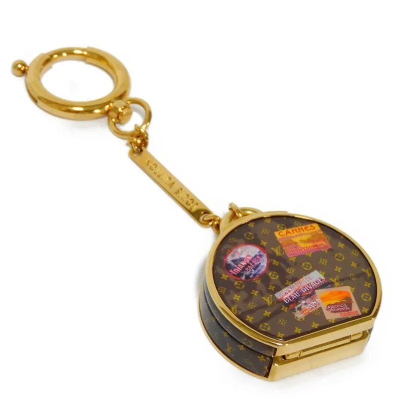 LOUIS VUITTON Keychain Porte Clevoite Chapeau Trunk Mirror Key Ring Bag Charm Monogram Maron M62230 Men's Women's